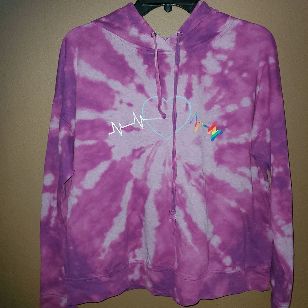 Feeling Proud Purple tie dyed hoodie